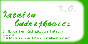 katalin ondrejkovics business card